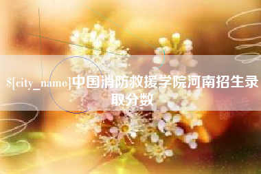 宁阳中国消防救援学院河南招生录取分数