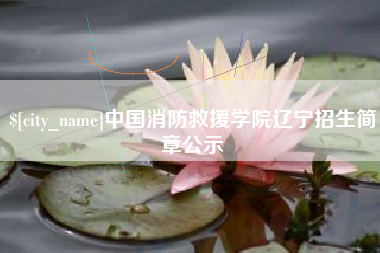 宁阳中国消防救援学院辽宁招生简章公示