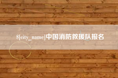 宁阳中国消防救援队报名