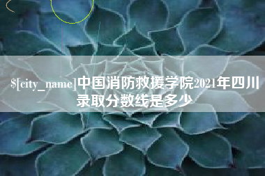 宁阳中国消防救援学院2021年四川录取分数线是多少