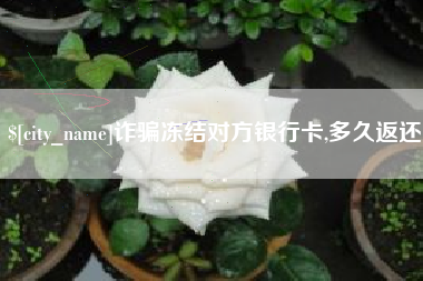 宁阳诈骗冻结对方银行卡,多久返还