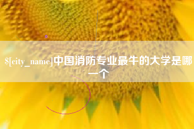 宁阳中国消防专业最牛的大学是哪一个