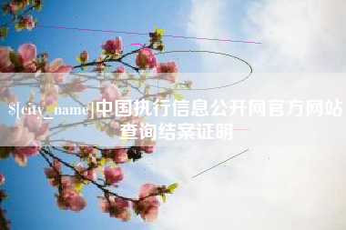 宁阳中国执行信息公开网官方网站查询结案证明