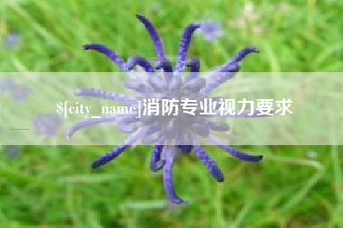 宁阳消防专业视力要求