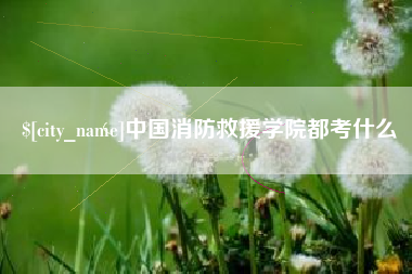 宁阳中国消防救援学院都考什么