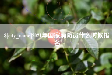 宁阳2021年国家消防员什么时候报名