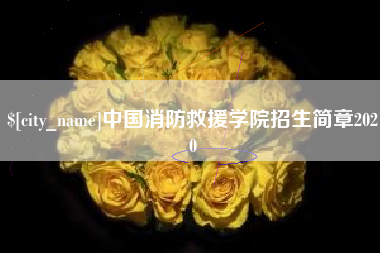 宁阳中国消防救援学院招生简章2020