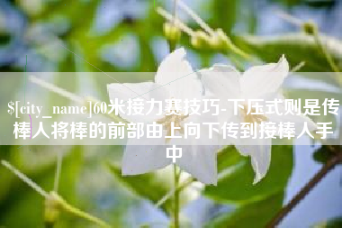 宁阳60米接力赛技巧-下压式则是传棒人将棒的前部由上向下传到接棒人手中