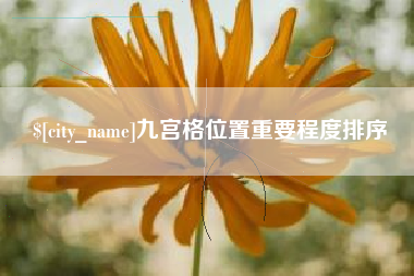 宁阳九宫格位置重要程度排序