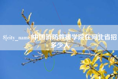 宁阳中国消防救援学院在河北省招多少人