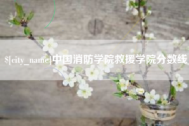 宁阳中国消防学院救援学院分数线