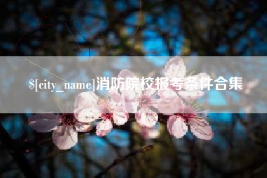 宁阳消防院校报考条件合集